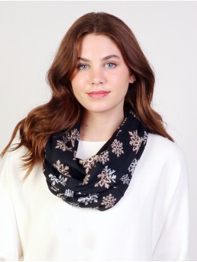 SNOW PRINT LOOP SCARF